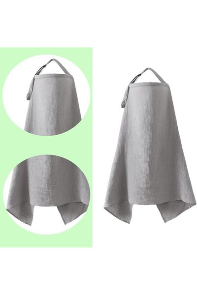 urevo Nursing Cover for Women, Made of Cotton, Grey, 90x47cm, Simple Design
