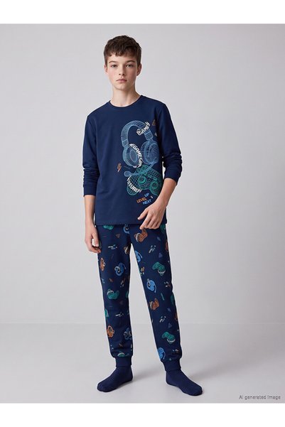 LC Waikiki Quality Pieces from Çelebi Store Printed Boy's Pajama Set