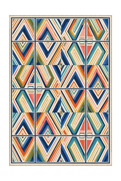 Rugs Modern Halı Eta Geometric Pattern Woven Base Carpet Eta4381
