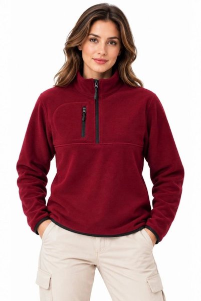 Marche Bien Marchè Bien Women's Polar Fleece Stand Collar Half Zipper Regular...