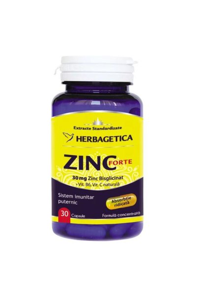 herbagetica Zinc Forte Herbagetica, 30 capsule