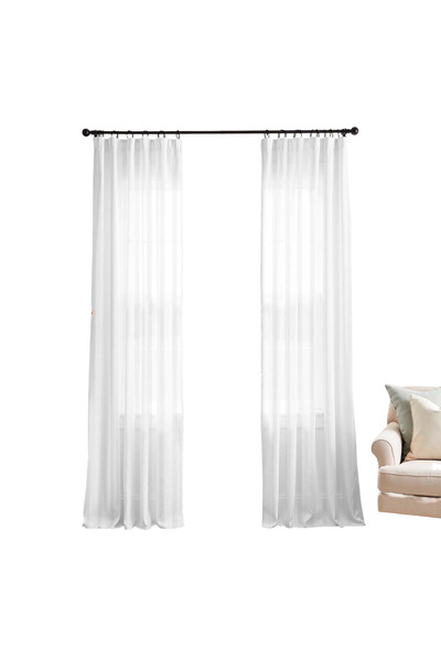 OtherMax TOPIC Draperie din voal cu inele metalice Cenușiu închis 245 x 140 cm