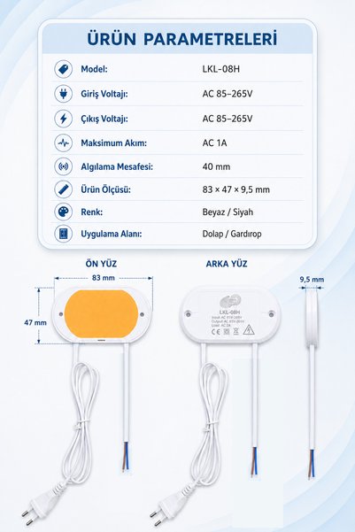 LEKOLED AHŞAP ARKASI SENSÖR 220V