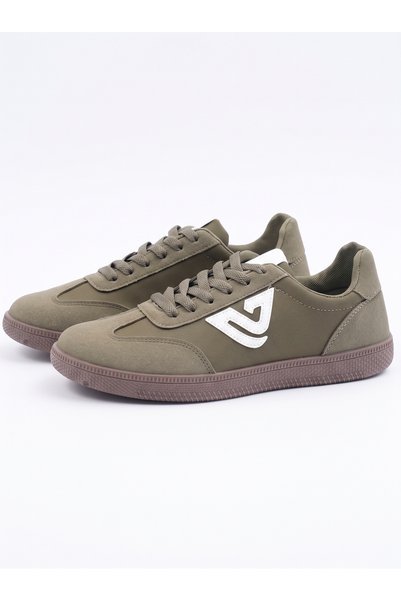 VESCO Men's Retro Low-Top Casual Canvas Sneakers with Suede Trim & Gum Sole