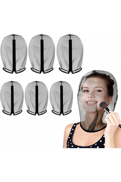 TERRIFI 6 Pcs Makeup Protector Hood, Washable Light Nylon Chiffon Face Cover,...
