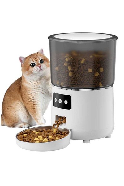 Arabest Cat, Smart Automatic Feeder, 4l WIFI Pet Food Dispenser with Portion ...