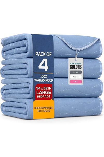 Paporich 4 Pack Washable and Highly Absorbent Mattress Protector Pad Cover -B...
