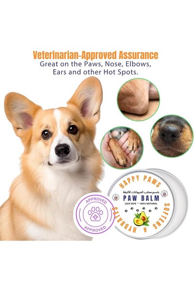 StarDotHash Pet Paw Balm – Natural Coconut Moisturizer for Dogs & Cats | Soothes Dry, Cracked Paws & Nose | Safe for Licking | Year-Round Protection for Hot & Cold Weather