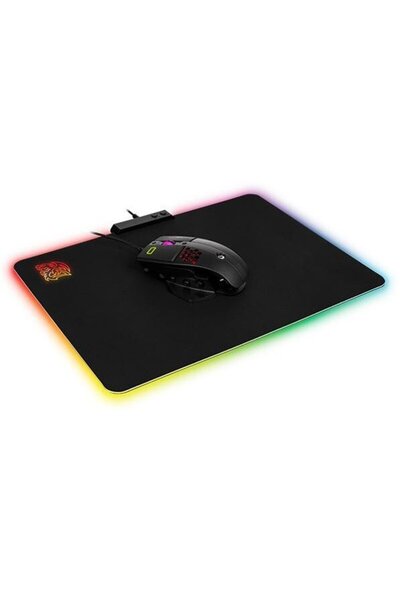 THERMALTAKE Mousepad MP-DCM-RGBSMS-01 – 355×255 mm – Ideal pentru sesiunile d...