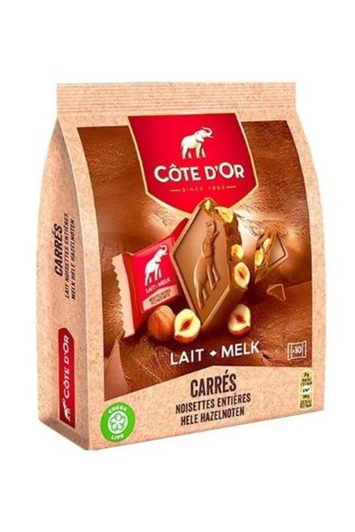 COTE D'OR Cote d Or Carres Lait Milk Chocolate Squares with Whole Hazelnuts 200g