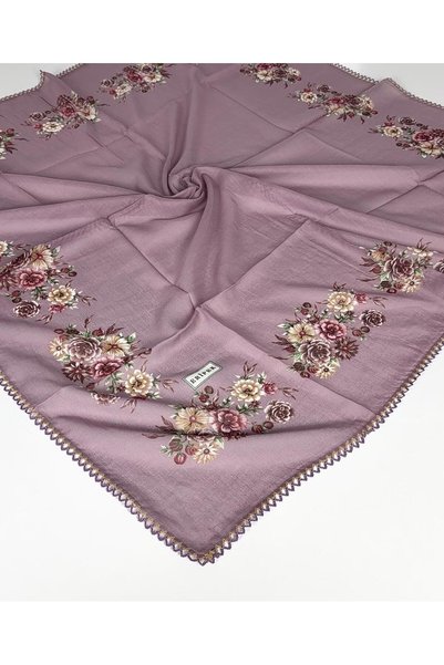 Eripek Embroidered 100% Cotton Cheesecloth 6806 90 X 90 Lilac-03