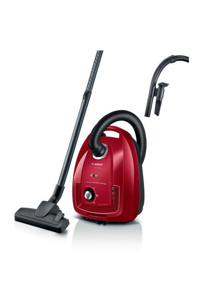 Bosch Aspirator cu sac BGB38RD2, 79 dB, filtru EPA, 600 W, Roșu