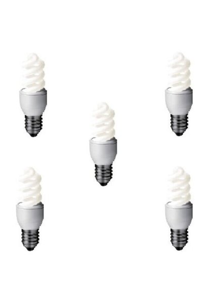 PANASONIC Set of 5 energy-saving bulbs EFD8E65HD-5, lamp power 8W, equivalent...