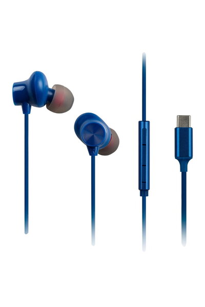 PANASONIC Casti In Ear RP-TCM225DEA, cu fir, USB-C, Microfon, Albastru