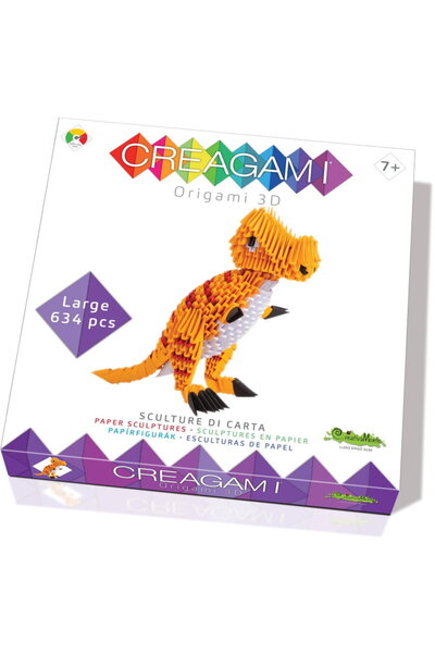 CreativaMente Origami 3d, creagami - t-rex dinosaur, 634 pieces