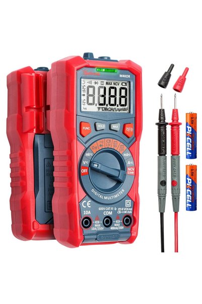 AstroAI Multimetru digital M4KOR, TRMS 4000, Ohmmetru, Voltmetru 1.5V, 9V, 12...