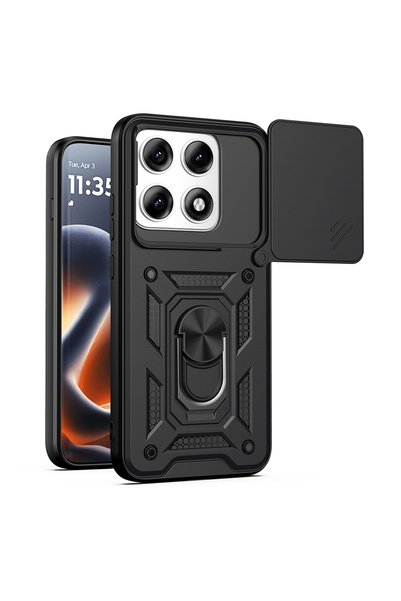 Aiyando Husa pentru Motorola Edge 70 Pro Ring Armor Kickstand Tough Rugged Co...