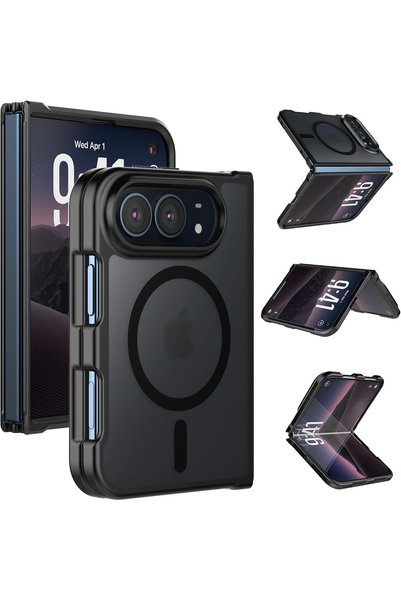 Aiyando Husa pentru iPhone Duo cu protectie pentru lentile si MagFit EasyChar...