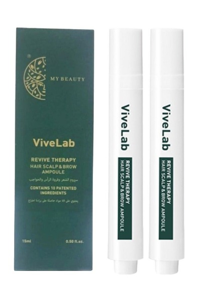 ViveLab 2 قطع سيروم الشعر وفروة الرأس والحواجب من فايف لاب الأصلي 15*2 مل