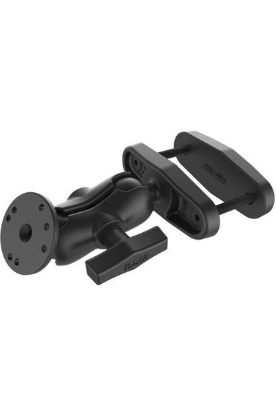 ram mounts RAM® 3" Square Post Clamp Mount with Round AMPS Plate - Short Arm