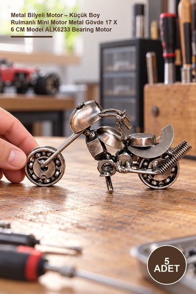 Yenilig 5 Adet Metal Bilyeli Motor – Küçük Boy Rulmanlı Mini Motor Metal Gövde 17 X 6 CM Model ALK6233 Bearing Motor