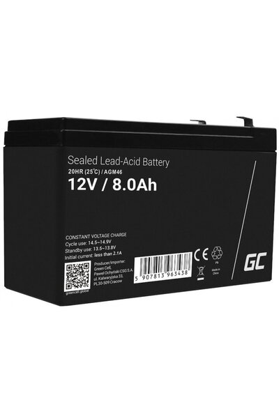 Other Acumulator staționar 12V 8Ah F2 AGM Green Cell AGM46 UPS
