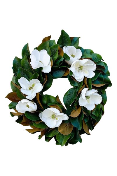 OtherMax Coroană Ghirlandă pentru Ușă Flori Artificiale de Magnolie Decorativ...
