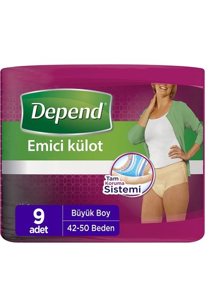 Depend Emici Lohusa Külodu Kadın Büyük Boy 9 Adet