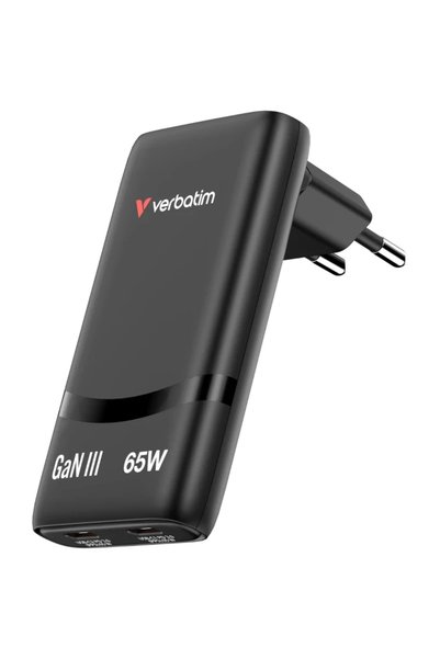 Verbatim Încărcător rețea 32354 Fold 'n Go, 2x USB-C, Încărcare rapidă 65 W, ...