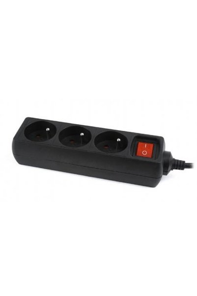 Gembird Πολύπριζο EG-PSU3F-01, 3x πρίζες Σούκο, 0,6μ, Μαύρο