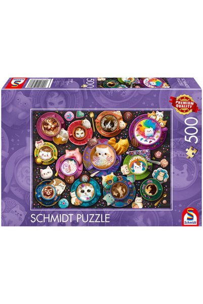 Schmidt Puzzle: Coffee Art Cats, 500 pieces