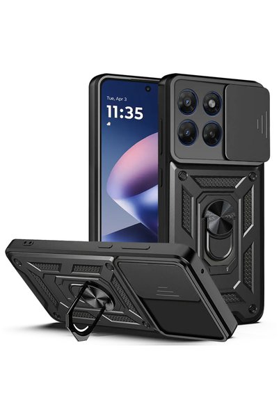Aiyando Husa pentru Motorola Moto G37 Ring Armor Kickstand Tough Rugged Cover...