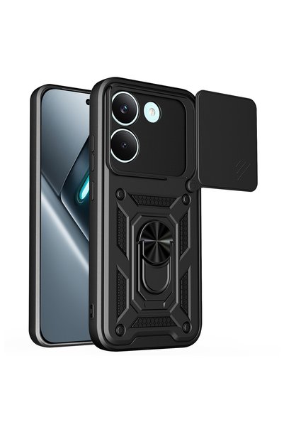 Aiyando Husa pentru Xiaomi Poco X8 Pro Ring Armor Kickstand Tough Rugged Cove...