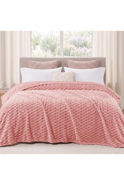 Exclusivo Mezcla King Size Fleece Blanket for Bed, 228X264CM Stylish Jacquard...