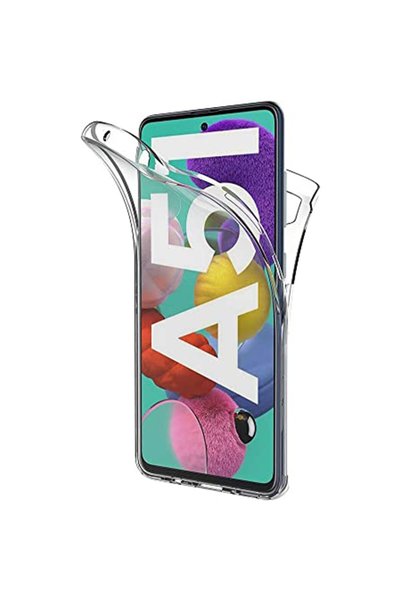FONIX 360-градусов калъф, съвместим със Samsung Galaxy A51, Прозрачна предна ...