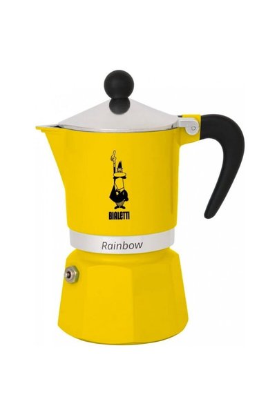 Bialetti Μηχανή εσπρέσο Mokka, Bialetti, Αλουμίνιο, 6 φλιτζάνια, 300 ml, Κίτρ...