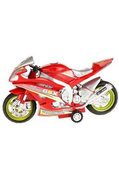 Toi-Toys Racing Motorcycle with Lights and Sounds 30 cm TT29210Z, Red