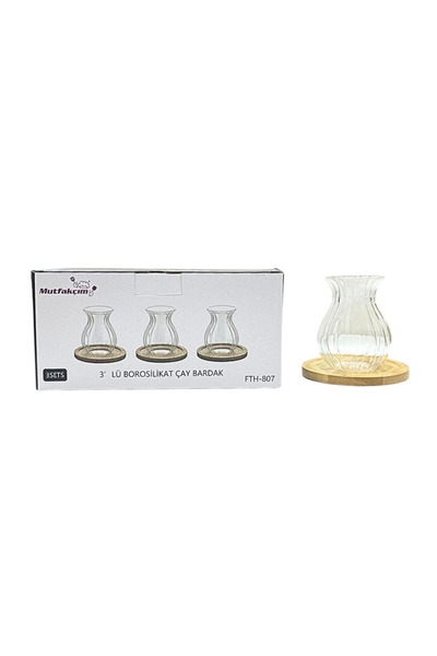 Generic Brand كوب شاي مع طبق من الخيزران