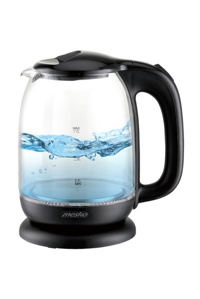 MESKO Βραστήρας MS 1302b, 1,7λ, 2200W, Γυάλινος, Μαύρος