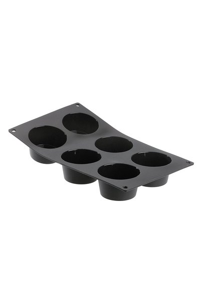De Buyer Mold for 6 muffins, silicone, 30 x 17 cm -