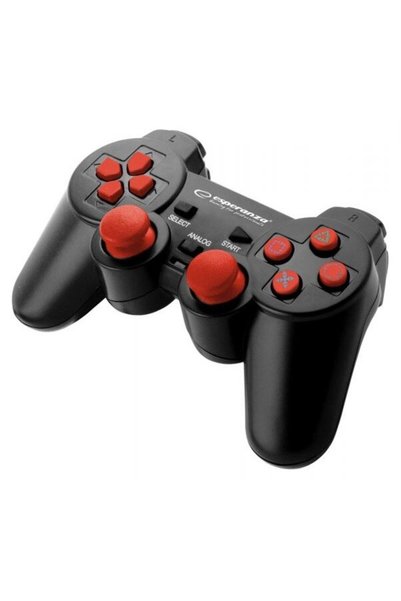 ESPERANZA Gamepad Controller, Esperanza, PS2, PS3, PC, USB, Black/Red