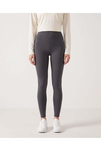 Leg-N ليقنز نسائي بخصر عالي غير شفاف لون فحمي - High-Waisted Squat-Proof Leggings Charcoal