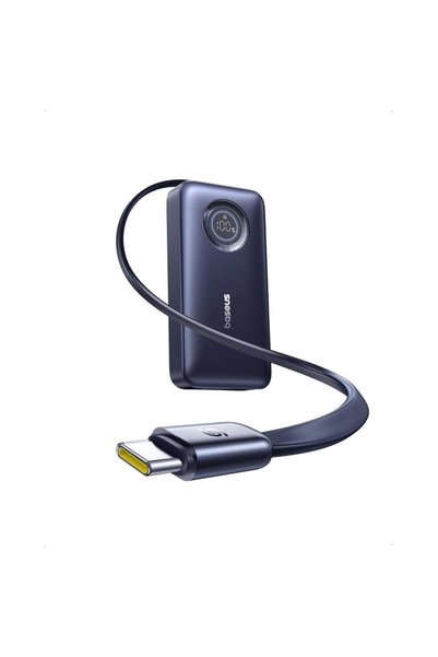 Baseus Acumulator extern EnerCore CR11 10.000 mAh, 45W, cu cablu USB-C retrac...