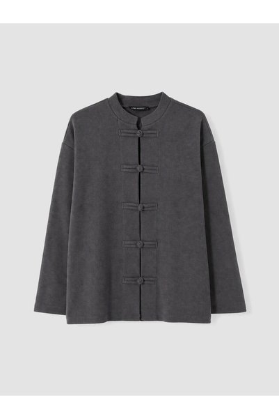 LC Waikiki Esvab • Modern & Distinctive Stand Collar Chinese Buttoned Women's...