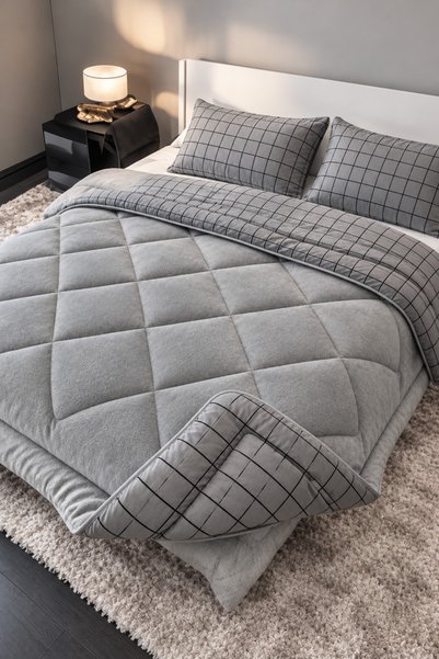 EBRUTESETTÜR Double-Sided Double Quilt Set Smoked