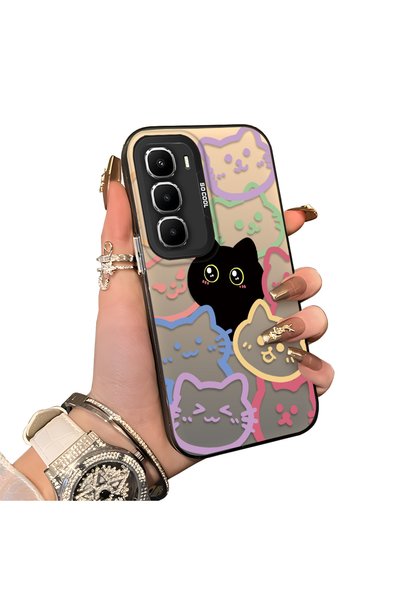 CHICASELUX حافظة هاتف Infinix Hot 60 5G متوافقة مع شكل قطة ملونة، حافظة واقية...