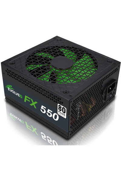 EVOLVEO Захранващ блок FX 550, 550W ATX, 14см, тих, 80+