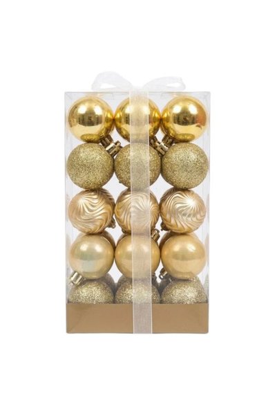 Noname Set globuri decorative 30 buc 4 cm auriu