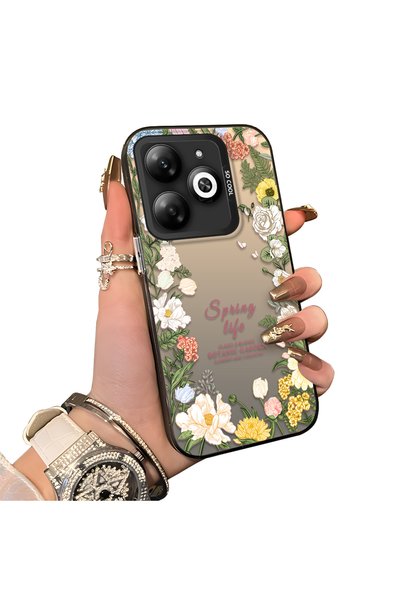 CHICASELUX حافظة هاتف متوافقة مع Infinix Smart 8/8 Pro/8 Plus، مزينة بإطار عل...