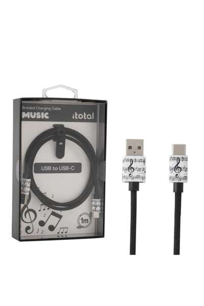 ITOTAL I-Total Καλώδιο Φόρτισης XL2727 Μουσικής USB-USB C